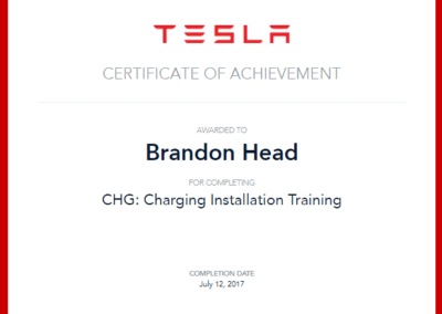 Brandon Head CHG Charging Installation Training