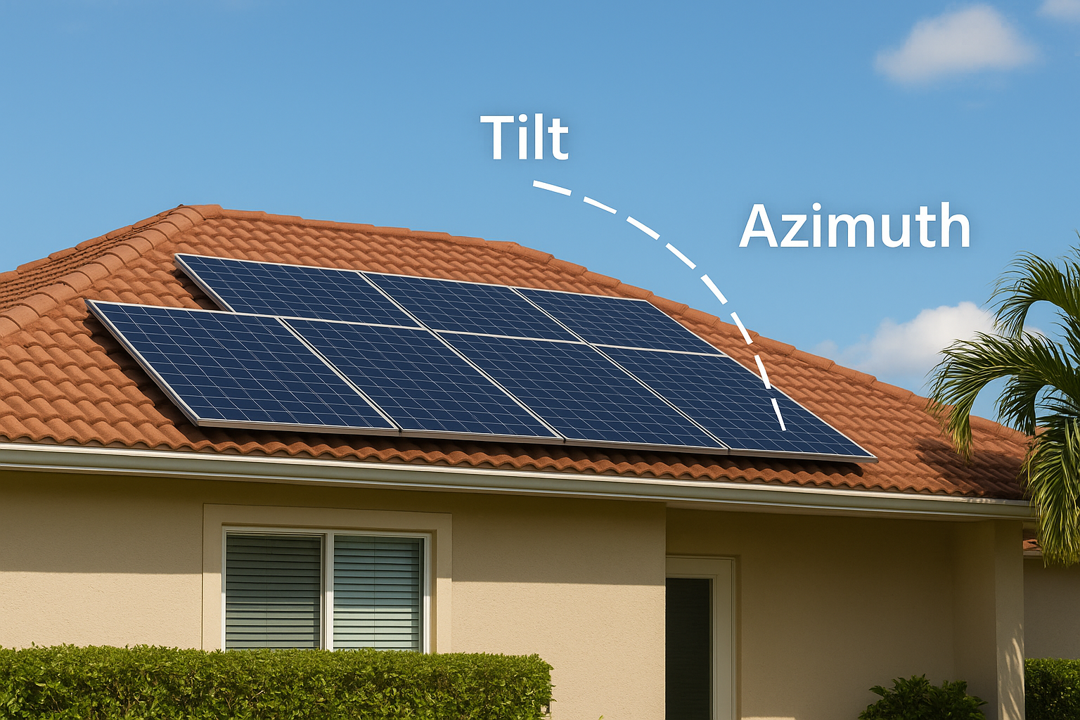 Choosing tilt and azimuth for your roof