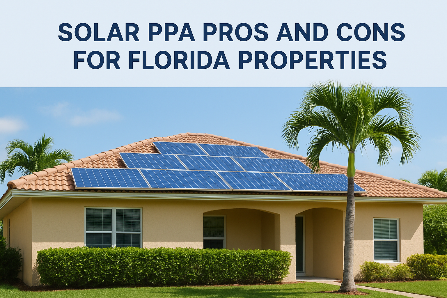 Solar PPA pros and cons for Florida properties
