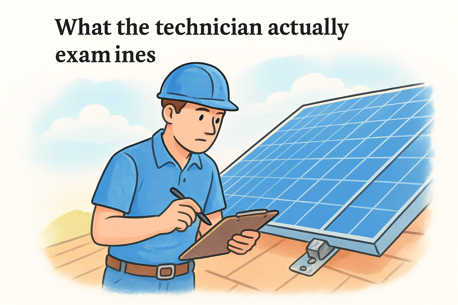 What the technician actually examines