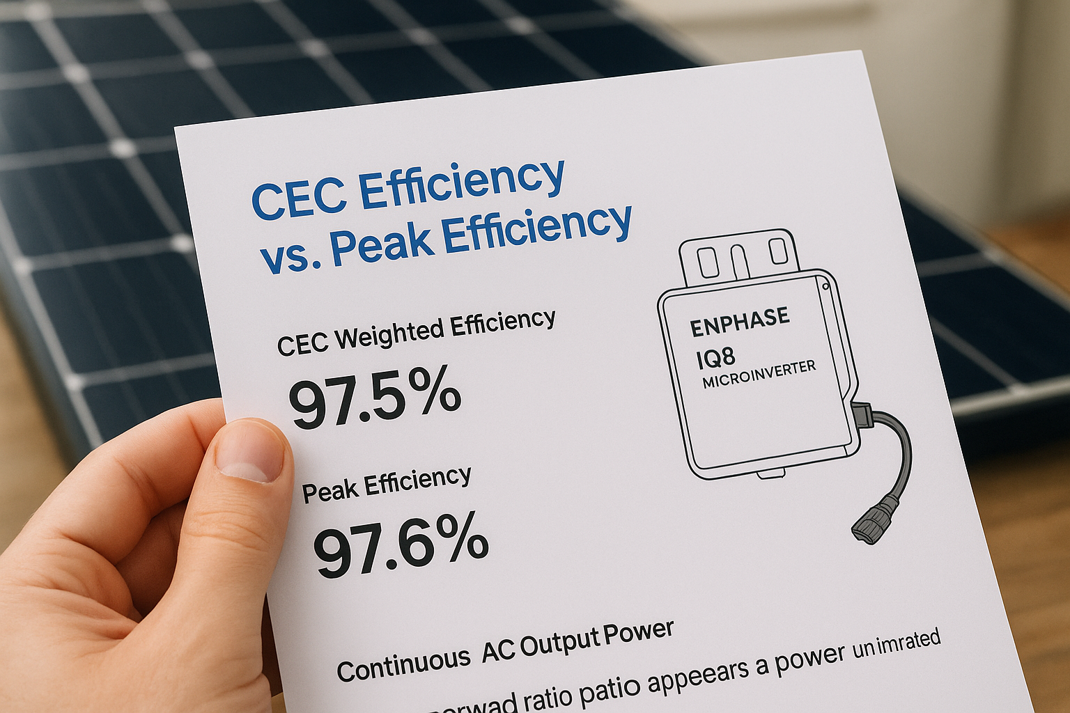 CEC Efficiency vs. Peak Efficiency