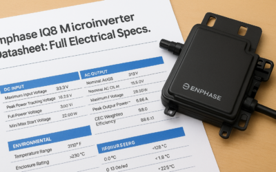 Enphase IQ8 Microinverter Datasheet: Full Electrical Specs