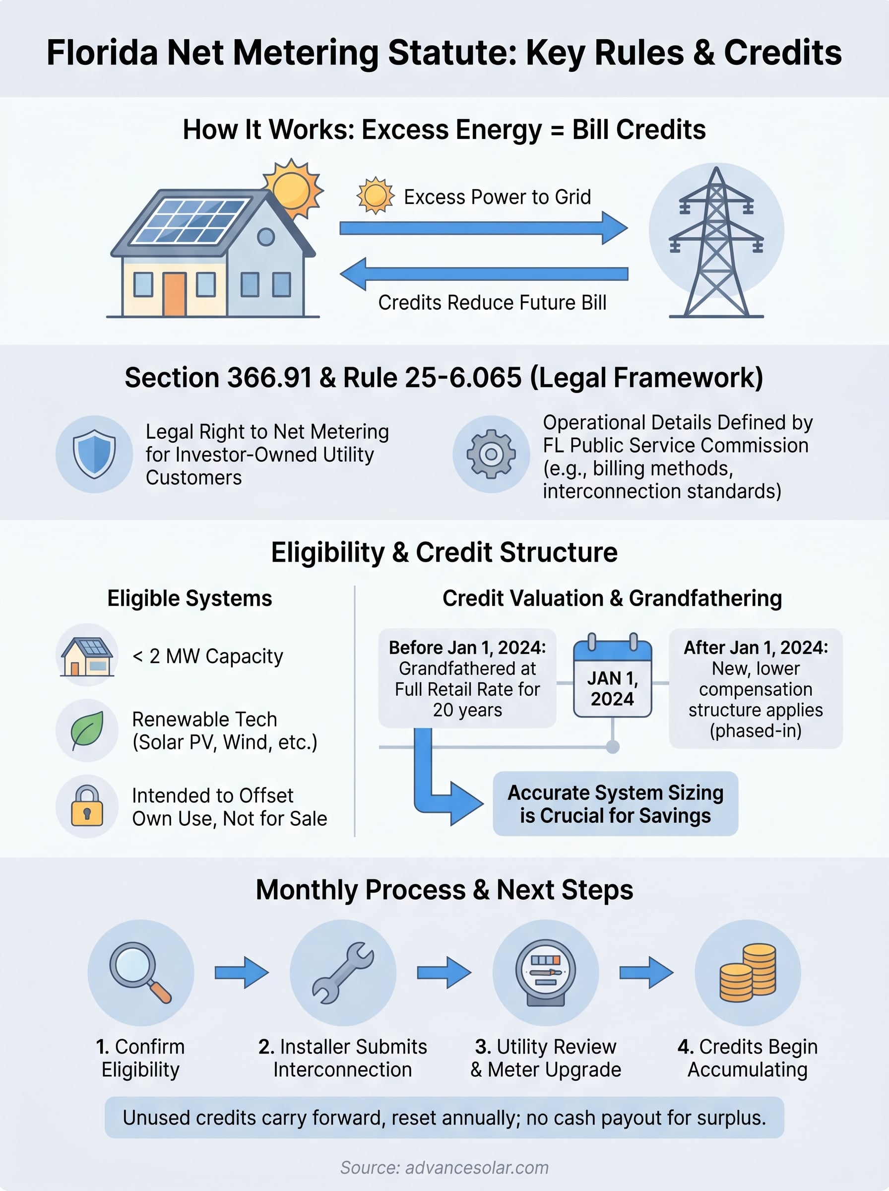 florida net metering statute infographic