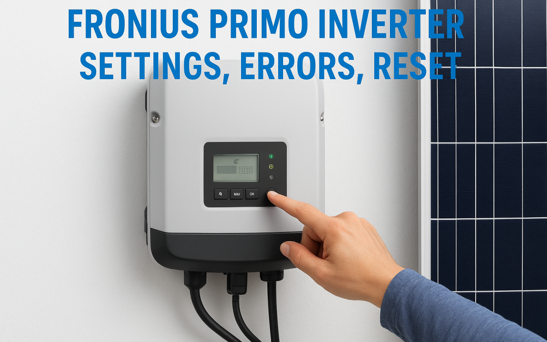 Fronius Primo Inverter Manual: Settings, Errors, Reset