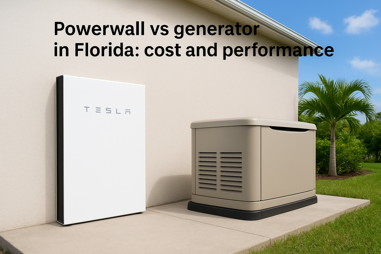 Powerwall vs generator in Florida: cost and performance