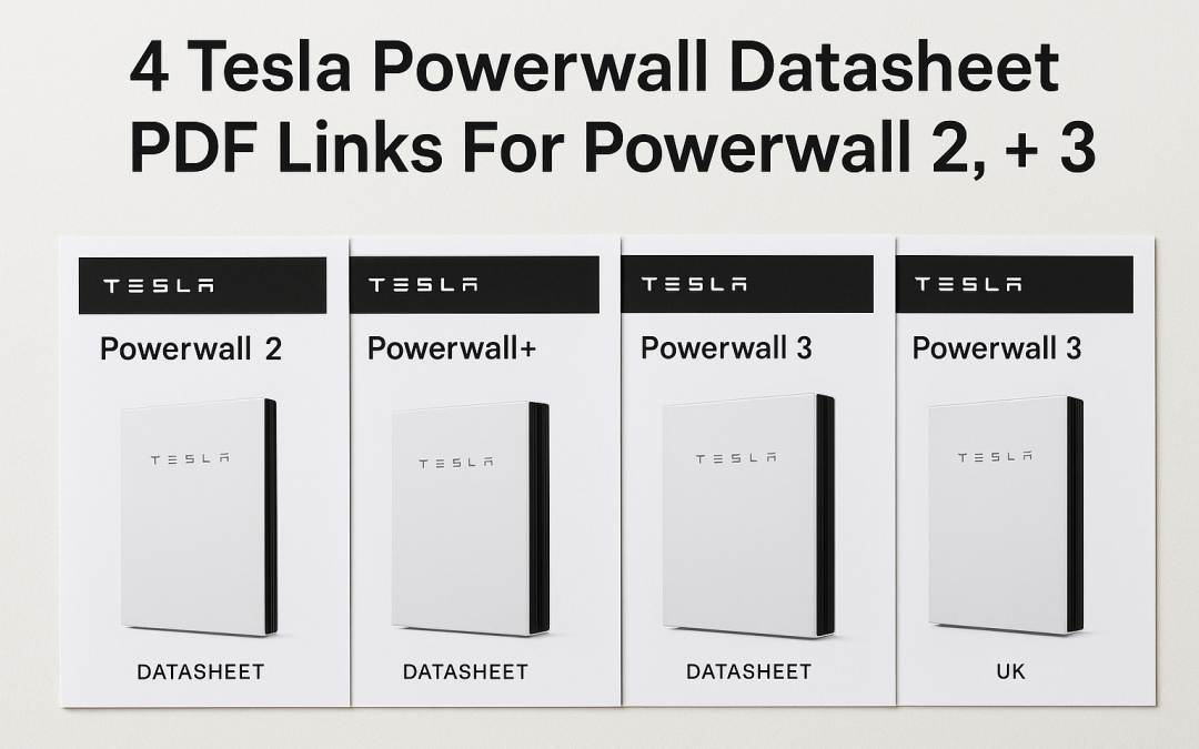 4 Tesla Powerwall Datasheet PDF Links For Powerwall 2, +, 3