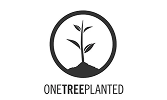 One Tree Planted logo: a circular emblem with a sapling growing inside, and the brand name beneath