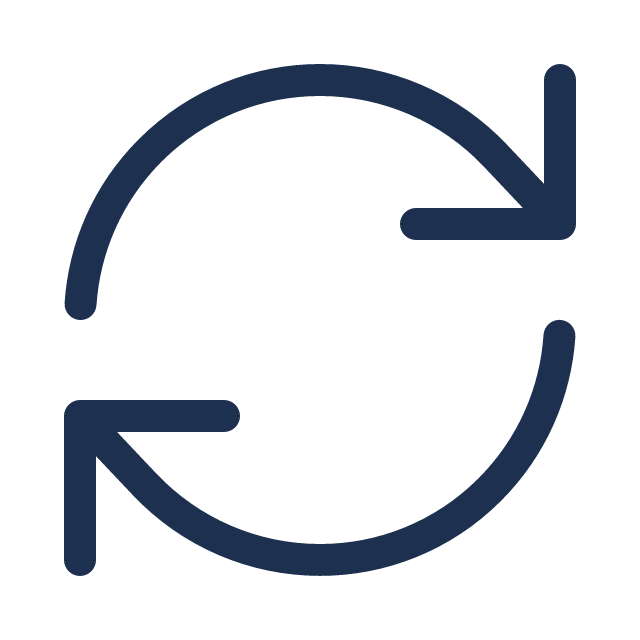Refresh icon with circular arrows indicating reload or sync action